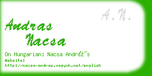 andras nacsa business card